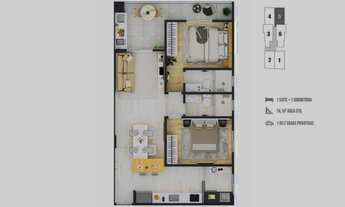 Imagem 2: APARTAMENTO COM 74.16 m² - FORTE - PRAIA GRANDE SP