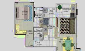 Imagem 3: APARTAMENTO COM 43.64 m² - FLÓRIDA - PRAIA GRANDE SP