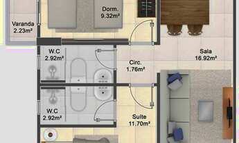 Imagem 7: APARTAMENTO COM 73.65 m² - MARACANÃ - PRAIA GRANDE SP