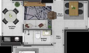 Imagem 6: APARTAMENTO COM 78.66 m² - BOQUEIRAO - PRAIA GRANDE SP