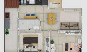 Imagem 3: CASA COM 47.92 m² - GUILHERMINA - PRAIA GRANDE SP