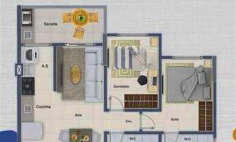 Imagem 1: APARTAMENTO COM 57.44 m² - FORTE - PRAIA GRANDE SP