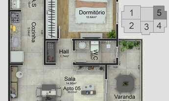 Imagem 3: APARTAMENTO COM 50 m² - CAIÇARA - PRAIA GRANDE SP