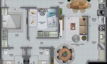 Imagem 5: APARTAMENTO COM 74.59 m² - AVIAÇÃO - PRAIA GRANDE SP