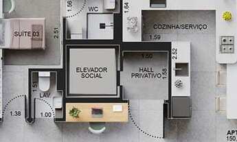 Imagem 4: APARTAMENTO COM 150.66 m² - BOQUEIRÃO - PRAIA GRANDE SP