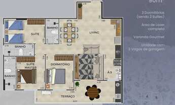 Imagem: APARTAMENTO COM 90.27 m² - GUILHERMINA