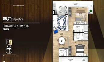 Imagem 2: Apartamento com 2 dormitórios à venda, 85 m² por R$ 368.510 - Canto do Forte - Praia Grand