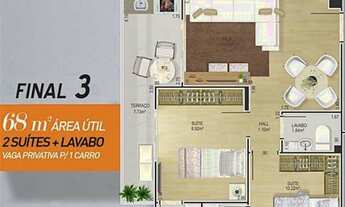 Imagem 6: Apartamento com 2 dormitórios à venda, 68 m² por R$ 410.000,00 - Canto do Forte - Praia Gr