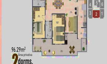 Imagem 6: Apartamento com 2 dorms, Ocian, Praia Grande - R$ 871 mil, Cod: 2803