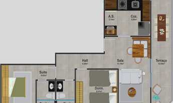 Imagem 2: Apartamento com 2 dorms, Canto do Forte, Praia Grande - R$ 529 mil, Cod: 2406