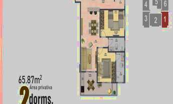 Imagem 7: Apartamento com 2 dorms, Ocian, Praia Grande - R$ 515 mil, Cod: 2810