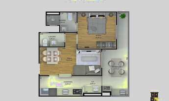 Imagem 6: Apartamento com 1 dorm, Canto do Forte, Praia Grande - R$ 380 mil, Cod: 2317