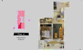 Imagem 6: Apartamento com 1 dorm, Canto do Forte, Praia Grande - R$ 334 mil, Cod: 2329