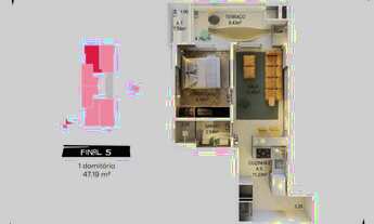 Imagem 5: Apartamento com 1 dorm, Canto do Forte, Praia Grande - R$ 360 mil, Cod: 2330