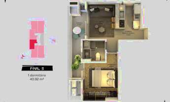 Imagem 5: Apartamento com 1 dorm, Canto do Forte, Praia Grande - R$ 410 mil, Cod: 2331