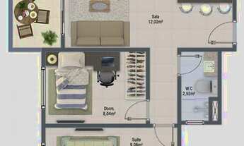 Imagem 3: Apartamento com 2 dorms, Guilhermina, Praia Grande - R$ 420 mil, Cod: 136