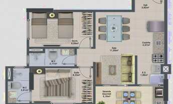 Imagem 4: Apartamento com 2 dorms, Guilhermina, Praia Grande - R$ 420 mil, Cod: 136