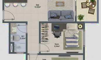 Imagem: Apartamento com 2 dorms, Guilhermina, Praia