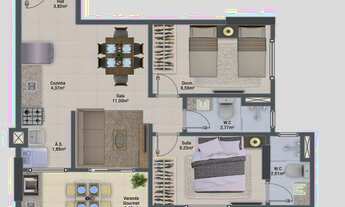 Imagem 5: Apartamento com 2 dorms, Guilhermina, Praia Grande - R$ 408 mil, Cod: 139