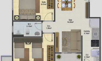 Imagem: Apartamento com 2 dorms, Mirim, Praia Grande