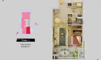 Imagem 5: Apartamento com 1 dorm, Canto do Forte, Praia Grande - R$ 370 mil, Cod: 2262