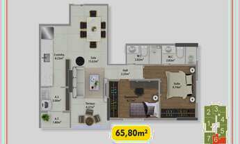Imagem 2: Apartamento com 2 dorms, Guilhermina, Praia Grande - R$ 476 mil, Cod: 2770