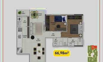 Imagem 5: Apartamento com 2 dorms, Guilhermina, Praia Grande - R$ 577 mil, Cod: 2771