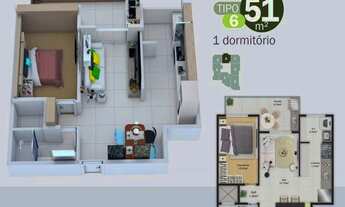 Imagem 2: Apartamento com 1 dorm, Real, Praia Grande - R$ 384 mil, Cod: 895