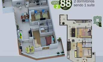 Imagem 6: Apartamento com 1 dorm, Real, Praia Grande - R$ 384 mil, Cod: 895