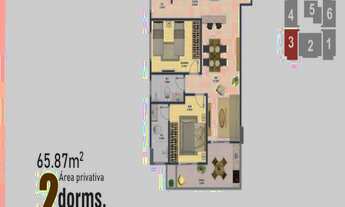 Imagem 5: Apartamento com 2 dorms, Ocian, Praia Grande - R$ 655 mil, Cod: 2799