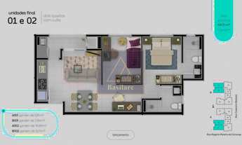 Imagem 2: GARDEN 2 quartos com suíte. 48,51 m² + 7,84 m² garden - CAMPO COMPRIDO - 1 vaga. Entrega 1