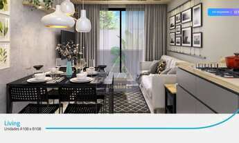 Imagem 5: Apartamento 2 quartos com suíte. 46,59 m². 1 vaga. Sacada com churrasqueira. Entrega em 07