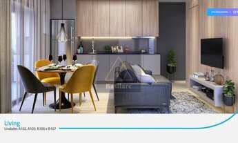 Imagem 1: Apartamento 2 quartos com suíte. 46,59 m². 1 vaga. Sacada com churrasqueira. Entrega em 07