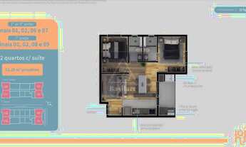 Imagem 2: Entrega outubro/2023 - 2 quartos com suíte. 52,28 m². 1 vaga. TINGUI