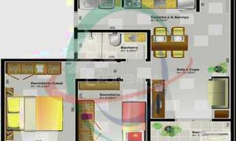 Imagem 4: 2 dormitórios, 1 banheiros, 1 vaga na garagem