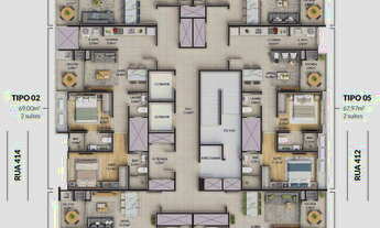 Imagem 5: Aqua Tower, 3 dormitórios na Rua 414