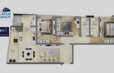 Imagem 14: Cielo Di Amalfi Apartamento com 3 dormitórios