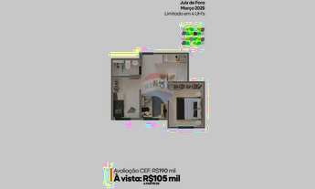 Imagem 7: Apartamento com 2 dormitórios,banheiro,sala e cozinha conjugada