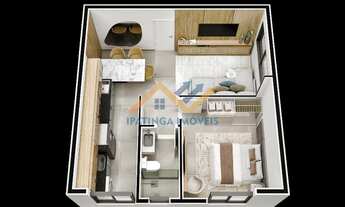 Imagem 2: Apartamento Kitchenette/Studio, 1 dormitório, 1 banheiros, 1 vaga na garagem, 38M² de Área