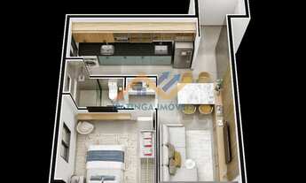 Imagem 3: Apartamento Kitchenette/Studio, 1 dormitório, 1 banheiros, 1 vaga na garagem, 38M² de Área