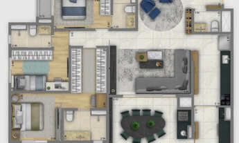 Imagem 2: Apartamento para venda em Saúde com 3 quartos, sendo 3 suítes , 125m²