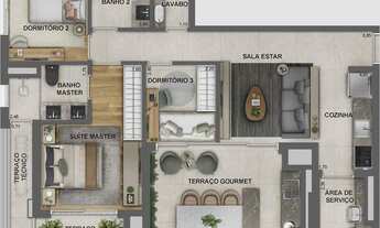 Imagem 5: Jota Vila Mariana | Construtora Lindenberg | Construção | 101 metros | 03 dormitórios