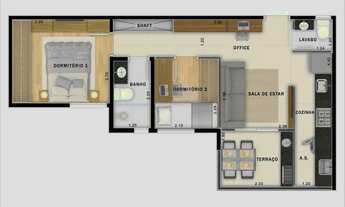 Imagem 6: Residencial Move Jardim Construtora MBrasil Construção 44 metros 02 dormitórios