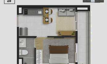 Imagem 4: Bless RSF Ipiranga | Construtora RSF | Construção | 25 metros | studio com varanda