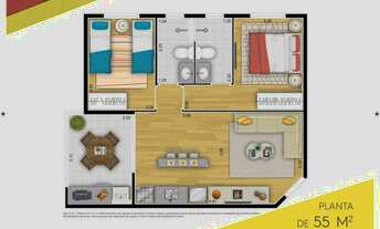 Imagem 4: Vivavita Diadema | Construtora Avita | Pronto | 55 metros | 02 dormitórios | suíte