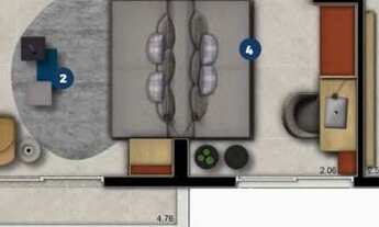 Imagem 4: Duo Residence Construtora Duo Pronto 48 metros 02 dormitórios suíte varanda