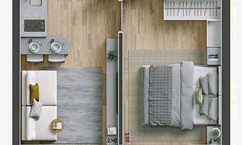 Imagem 4: Modo Ipiranga | Construtora Even | Pronto para morar | 38 metros tudios com varanda