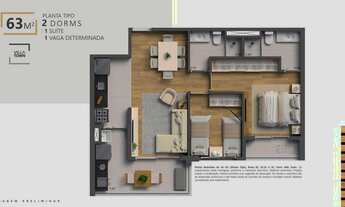 Imagem 4: Villa Pio Alto da Lapa | Construtora Kallas | Construção | 63 metros | 02 dormitórios