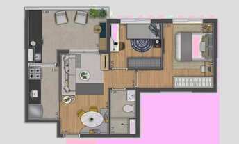 Imagem 4: Alive Home Club | Construtora Fibra | Pronto | 48 metros | 02 dormitórios