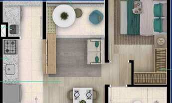 Imagem 4: Top Campo Limpo | Construtora Enplan | Construção | 34 metros | 01 dormitório